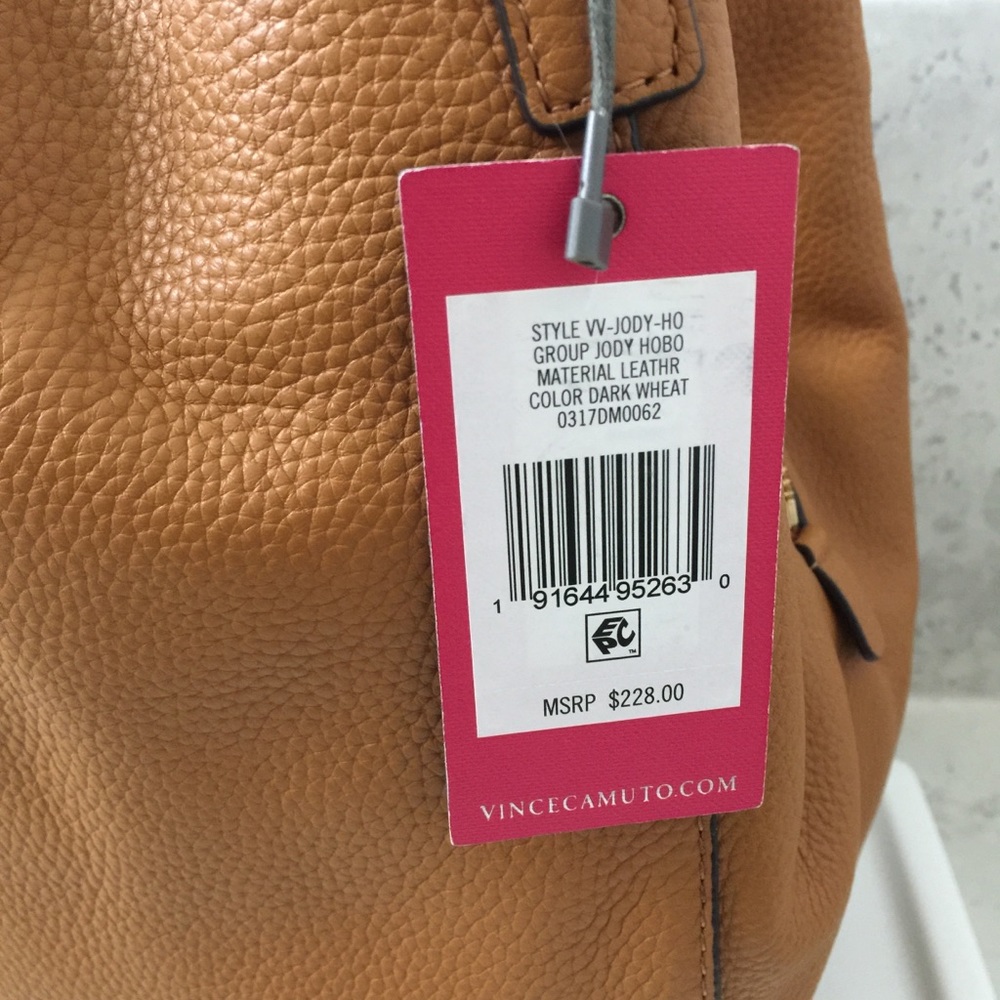 SOLD!  Vince Camuto Jody Hobo Leather - Dark Wheat - Picture 9 of 13